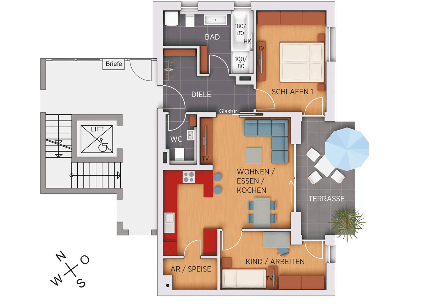 Siebentritt & Donauer Immobilien - Hohe Marter - Grundriss Wohnung 4
